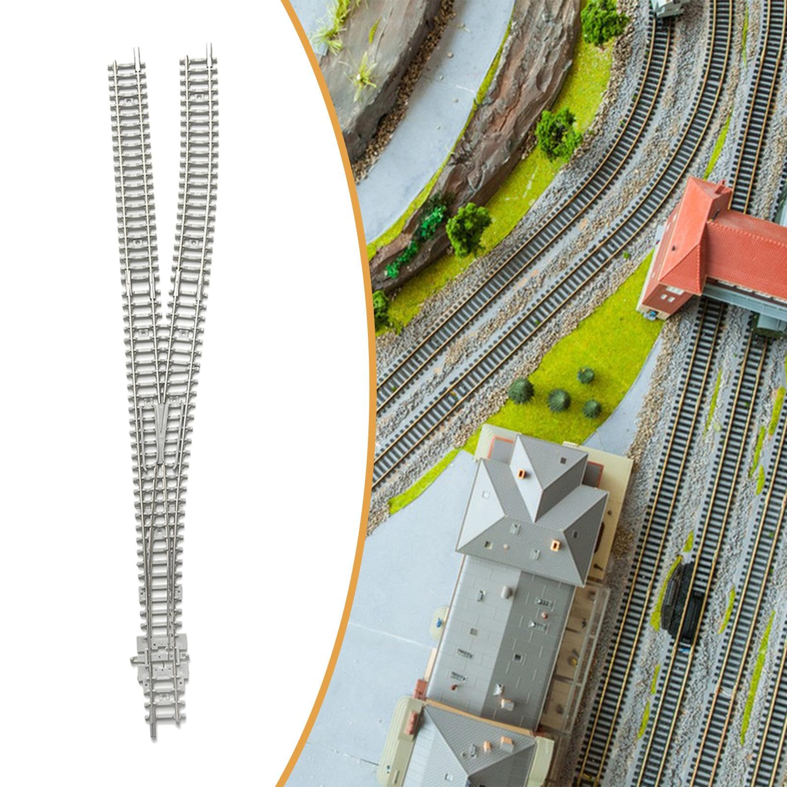 Modelleisenbahn Weiche N Schienen Modellzubehör Kupfer Aus Robustem Material für Heimdekoration Bastelprojekte Sammlerstücke N Liebhaber, Schalter Rechts