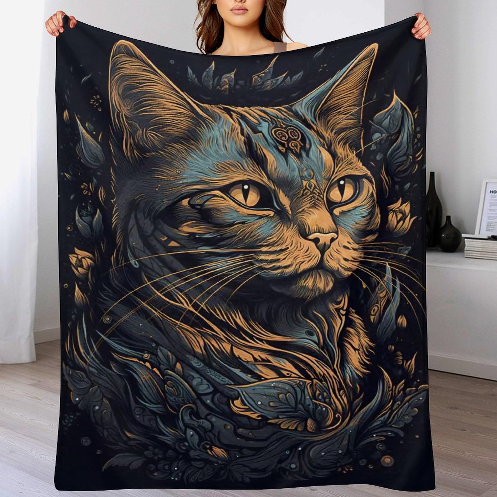 Couverture pour chat lavable machine plaid flannel chaud 130x180