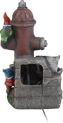 Miniatura 6 de Sunnydaze Fuente de agua al aire libre de 16 pulgadas con luz LED - Bomba eléctrica sumergible - Poliresina