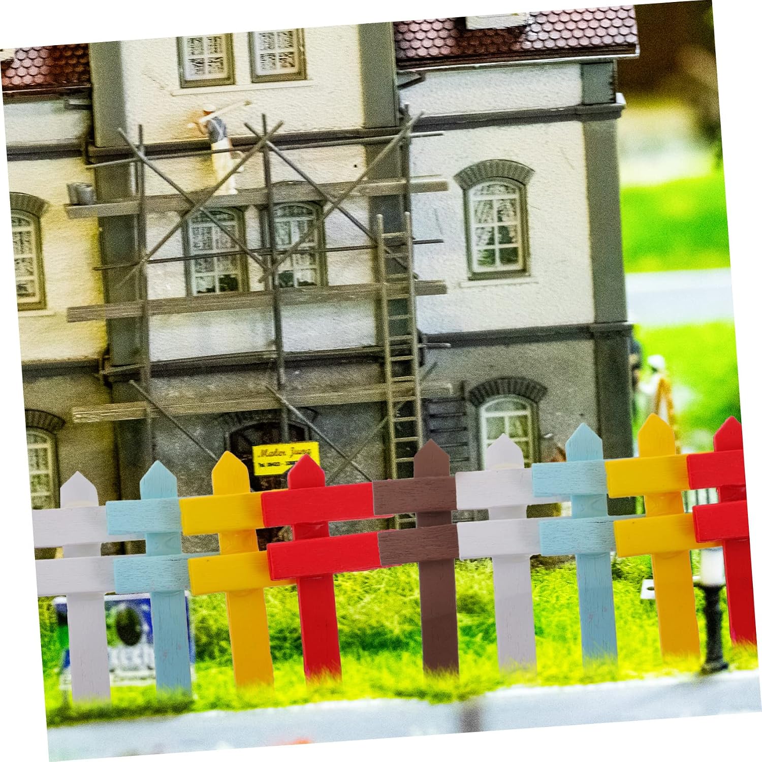 25Pcs Miniature Garden Signpost Ornaments, Mini Resin Fairy Garden Road Signs Post Accessories for Micro Landscape DIY Craft, Succulent Plant Pot Decor, 5 Colors image 3