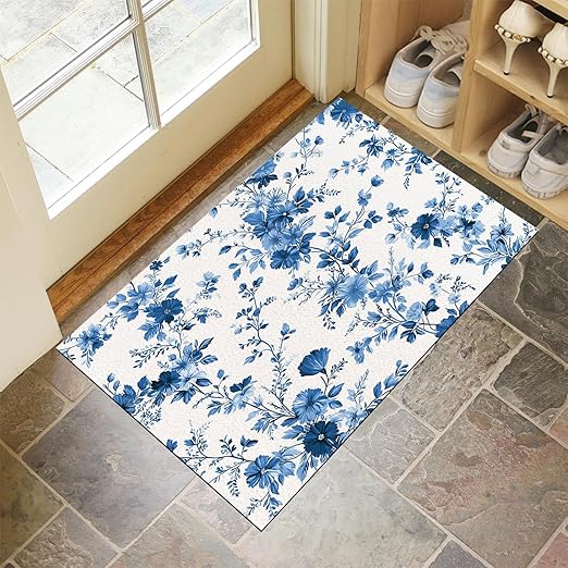 Orange Fußmatte 50x80cm Herbst-Design - Waschbar & Rutschfest