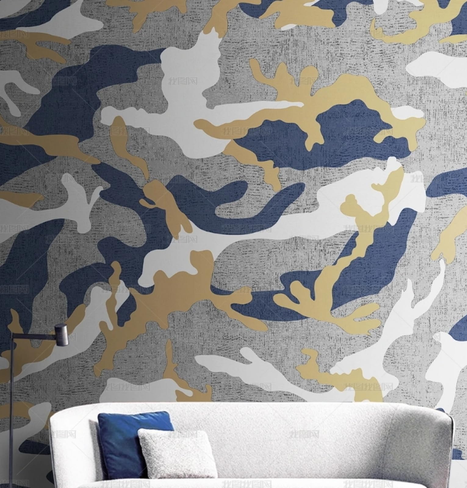 Papier peint autocollant 45x600cm vinyle imperméable pour meuble et mur salon