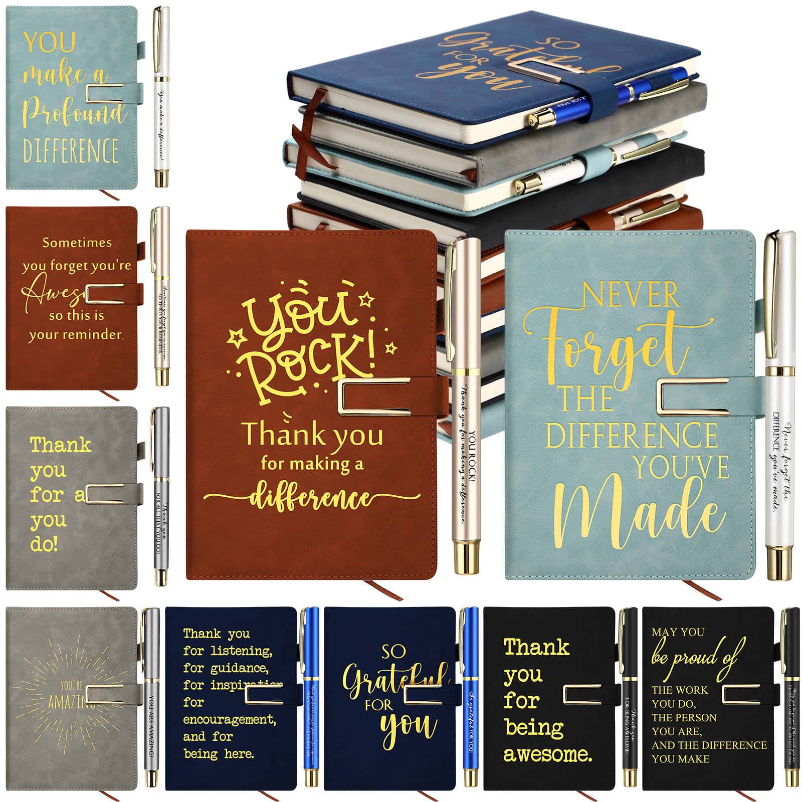 Cuadernos inspiradores de agradecimiento Kosiz como regalo de graduación y maestros