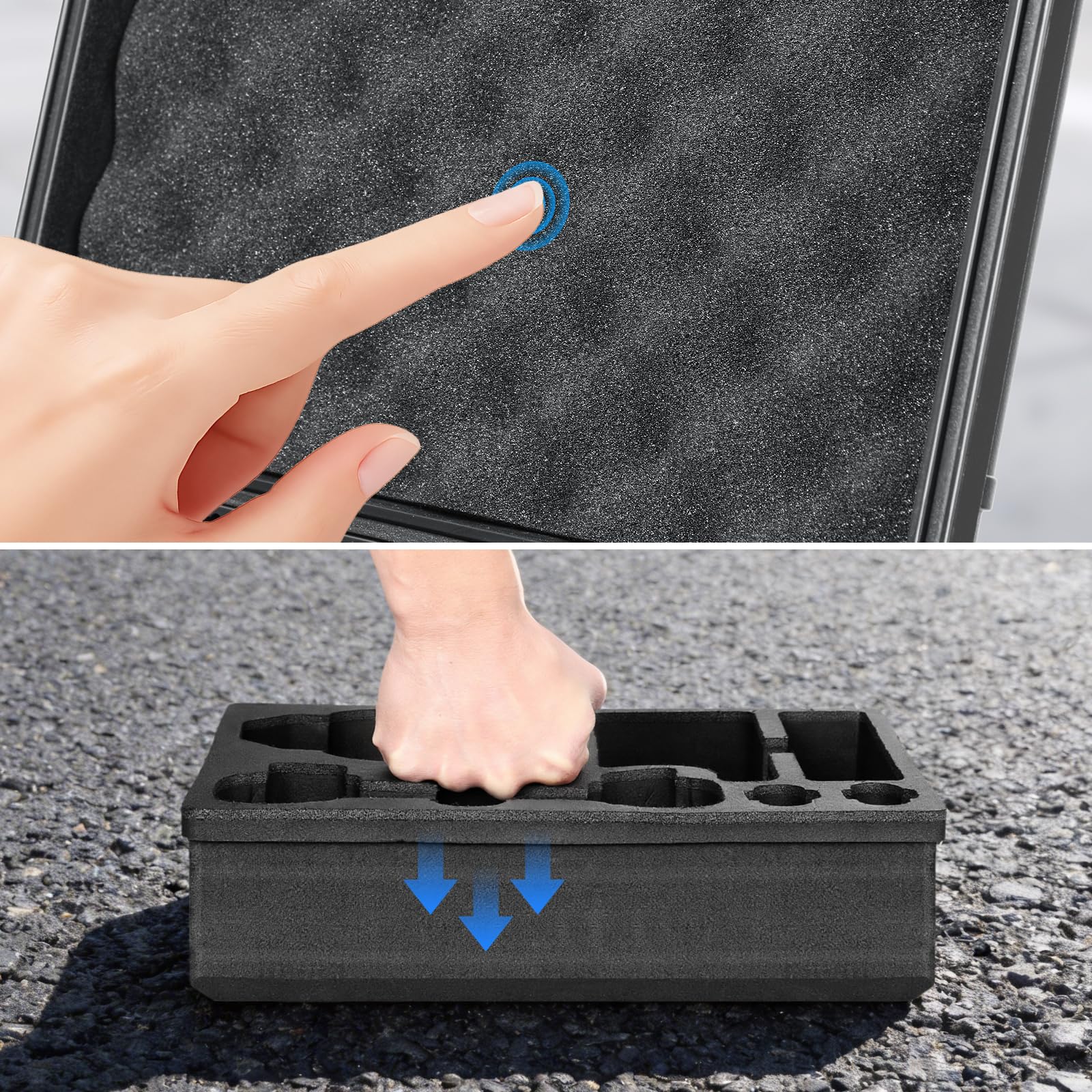FPVtosky Hartschalenkoffer für Potensic Atom 2 / Atom Drohne, Aufbewahrungstasche für Atom/Atom 2/SE/3-Axis Fernbedienung, Batterien, Ladegerät und Zubehör (nur Koffer)