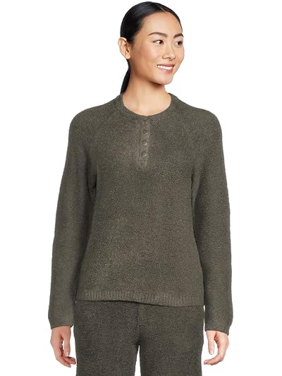 Barefoot Dreams Cozychic Lite® Textured Raglan Sleeve Henley