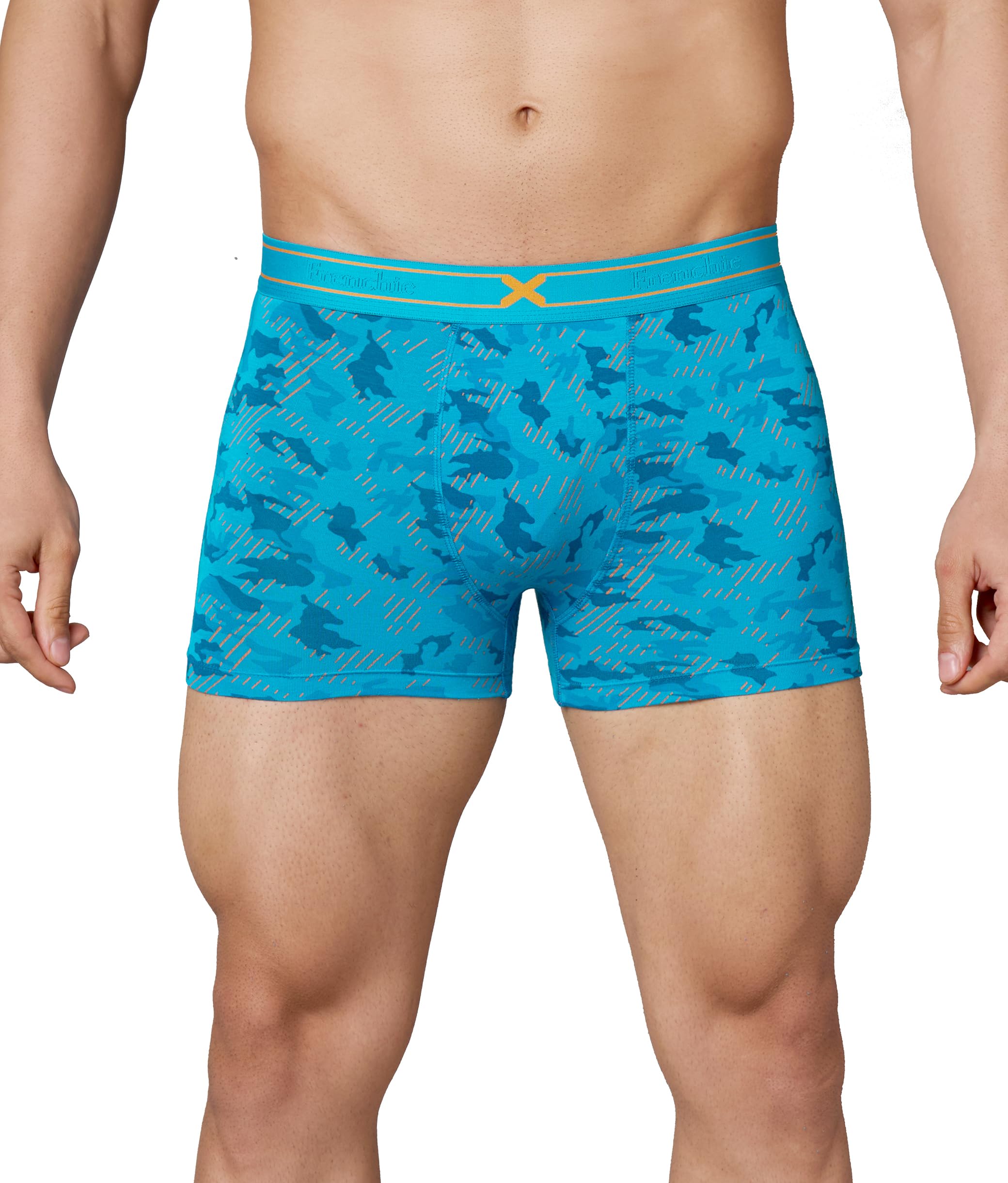 frenchie X-Rage Camouflage Printed Tencel Micro Modal Elastane Stretch Solid Trunks for Men with Ultra Soft Waistband, 24/7 Active Fresh & Sweat-Wicking Properties (Capri Breeze Blue - L)-picture-12