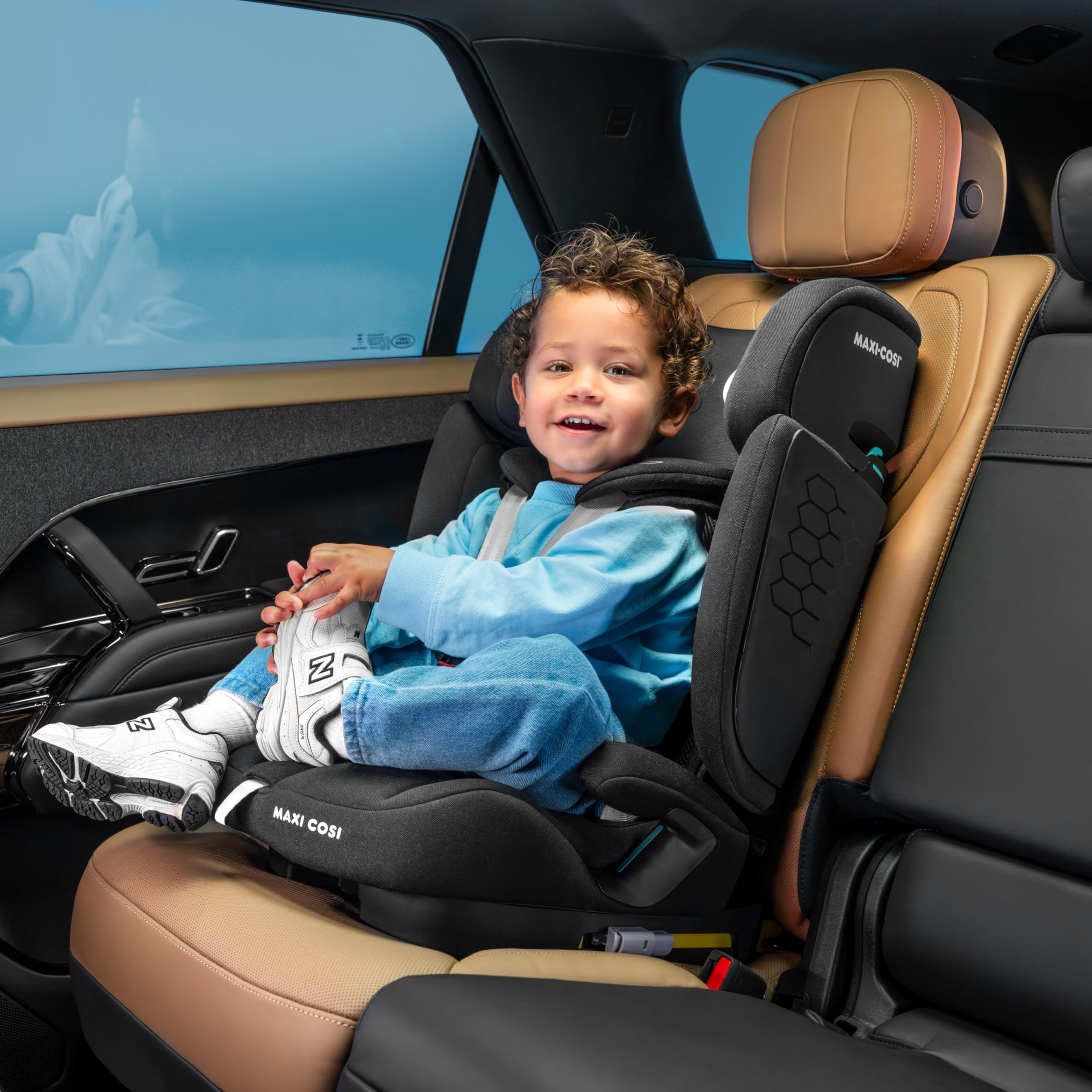 Maxi-Cosi Nomad XL Plus, Silla Coche Evolutiva, 15 Meses a 12 Años, 76-150 cm, Silla Coche Plegable de Viaje, Protección contra Impactos Laterales G-CELL, Bolsa de Viaje, Authentic Black