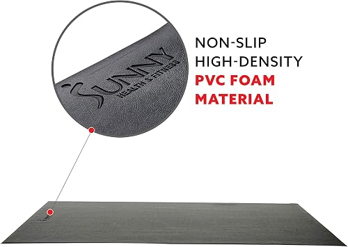 Bundle of Sunny Health & Fitness Squat Assist Row-N-RideTM Trainer for Glutes Workout + Sunny Health & Fitness Home Gym Foam Floor Protector Mat for Fitness & Exercise Equipment