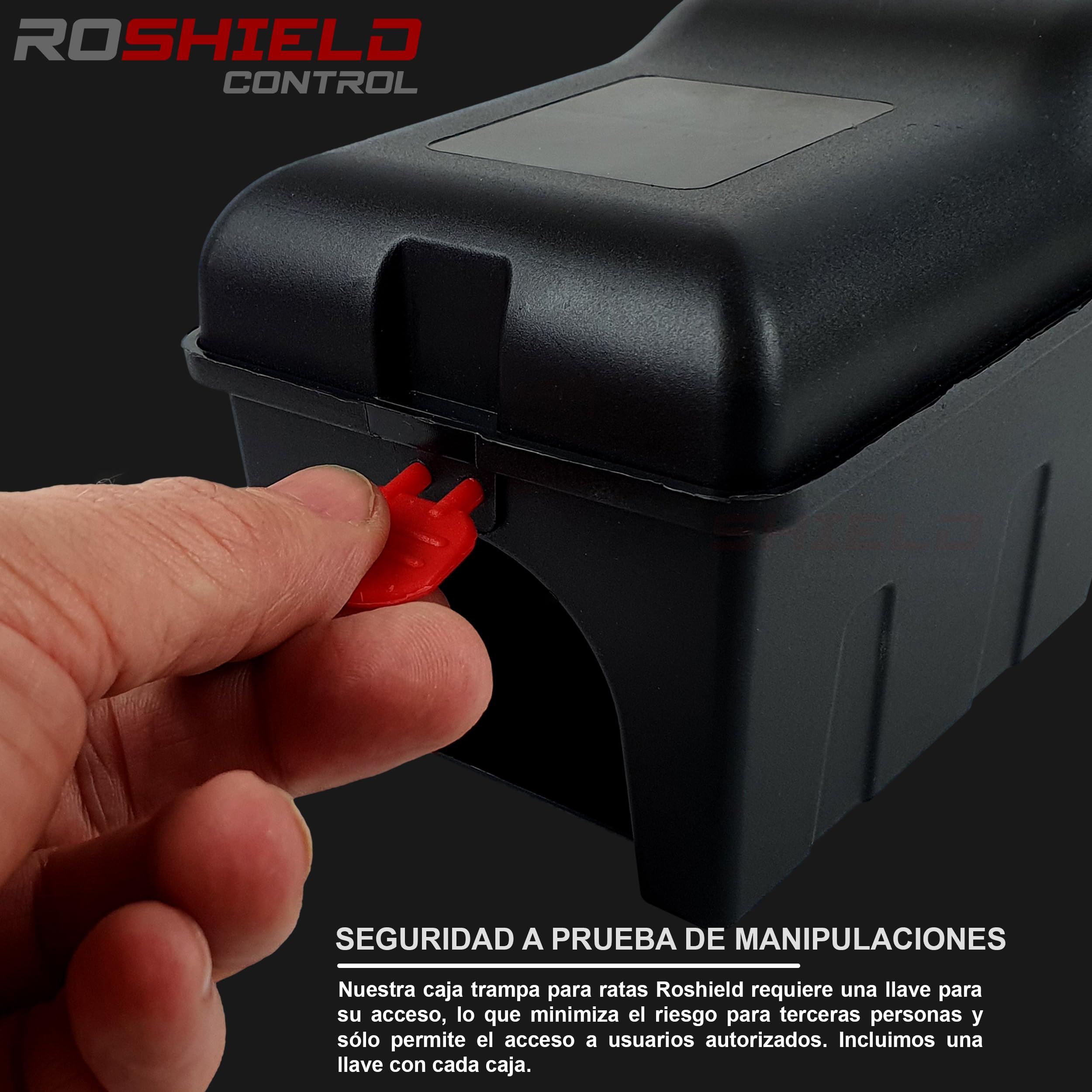 ROSHIELD 2X Trampa para Ratas Caja Matadora - Caja de Seguridad Fácil de Colocar para Hogar, Cobertizo y Garaje Control y Tratamiento (Calidad Profesional, Paquete de 2)