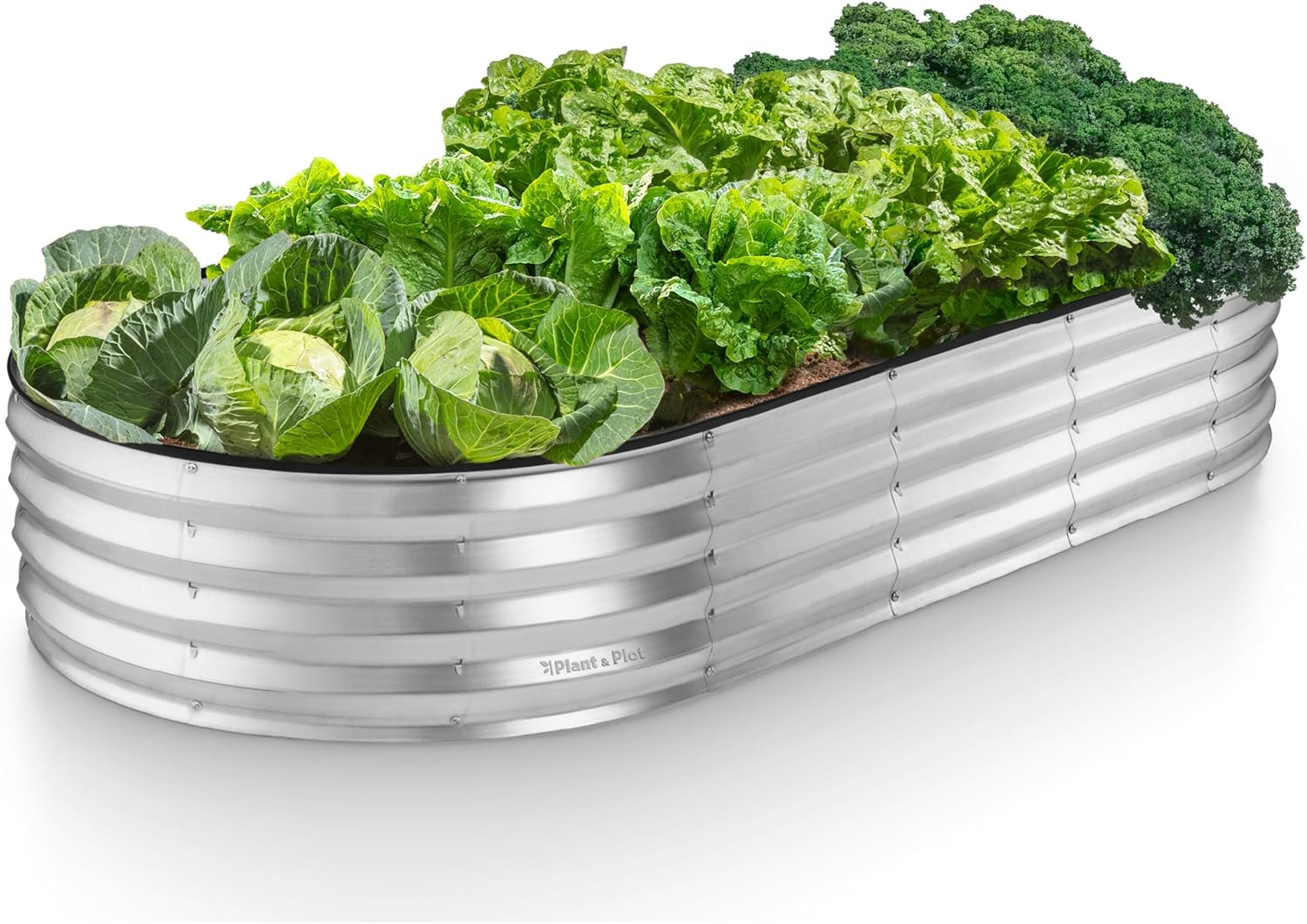 Galvanized Raised Garden Beds Outdoor // 631 ft Planter Raised Beds for Gardening, Vegetables, Flowers // Large Metal Garden Box // Patented Tool-Free Design (Silver)
