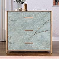 Vista 8 de Yancorp Papel de contacto verde y blanco de 16"x120", papel tapiz removible, despegar y pegar para encimeras, baño, impermeable, papel tapiz