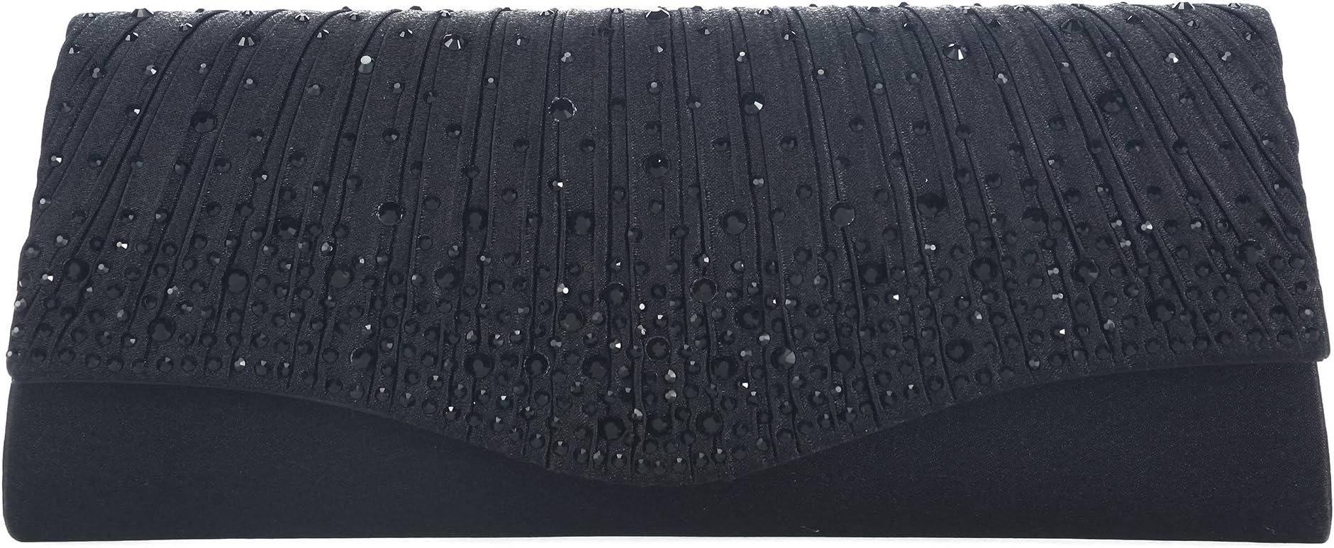 Rhinestone Clutch Purses for Women Purses and Handbags Formal Wedding Party Prom Purse Money Bags (S2-Black)