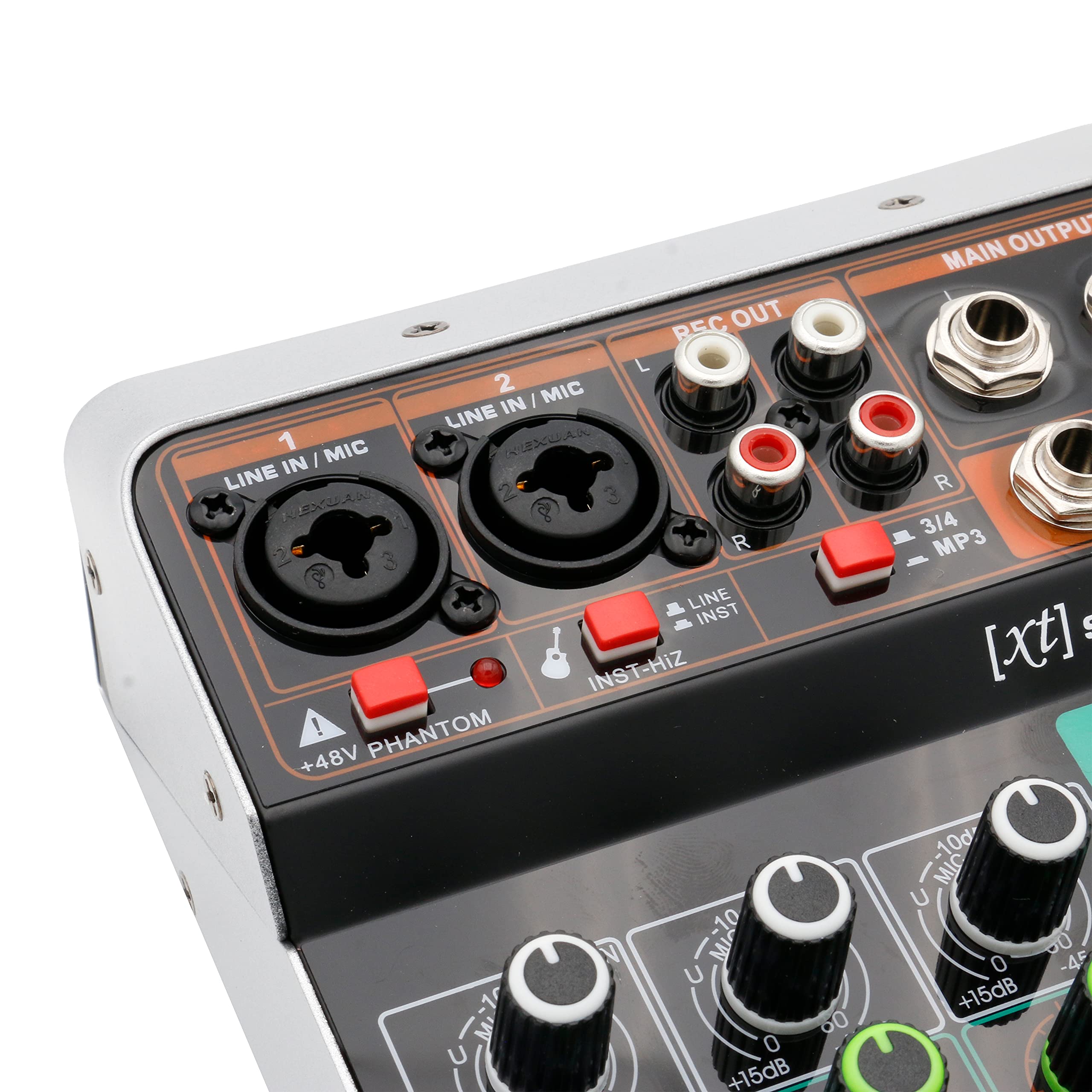 Impianto Audio: 2 Diffusori Attivi 250W (LF 10" + HF 1"), Mixer 3 canali MP3 USB Bluetooth con Effetto Echo e Coppia di Cavi XLR Maschio - Jack Sbilanciato 5 mt. (PSR-10A-KIT1)