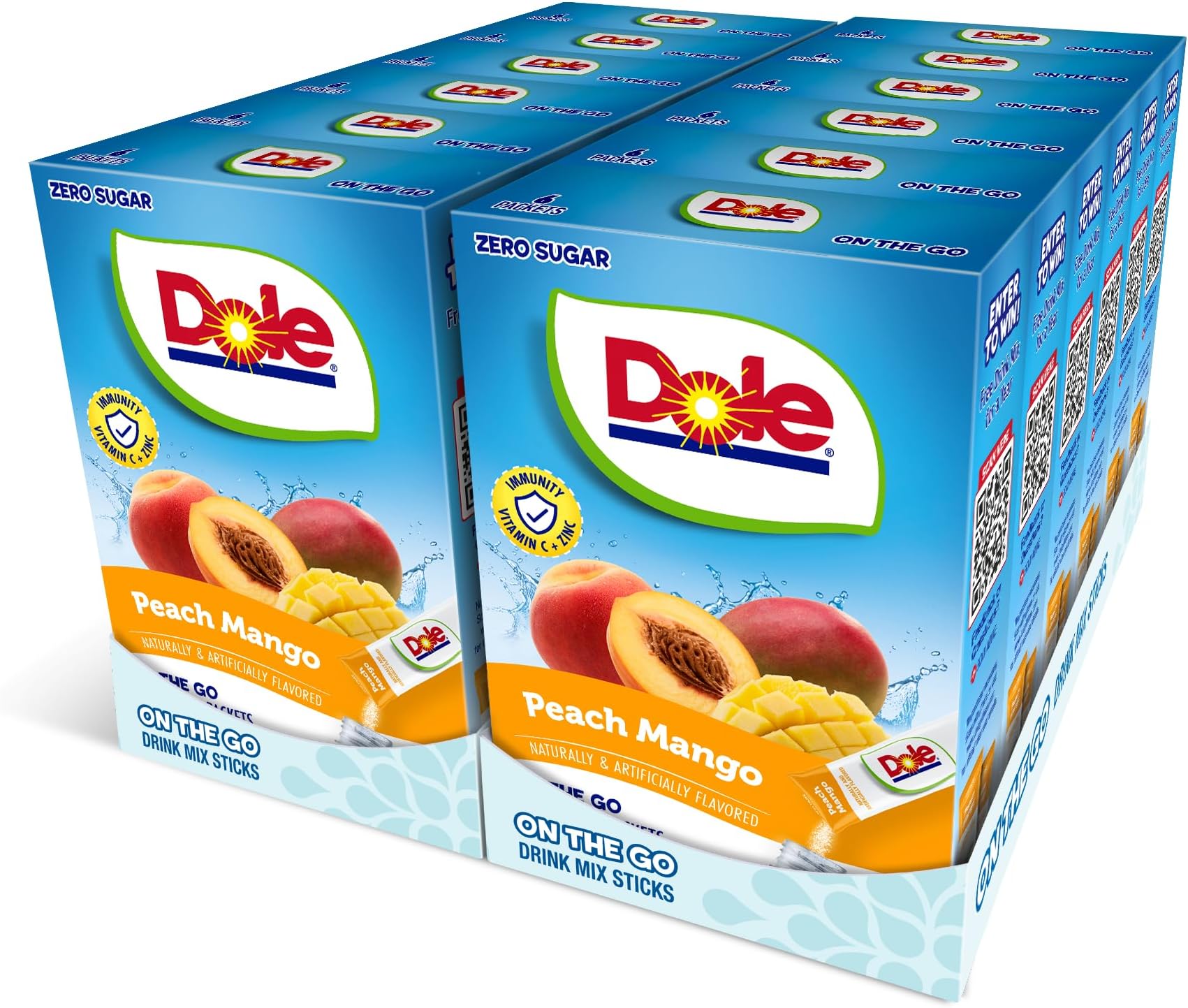 Dole Peach Mango - Powder Drink Mix - Sugar Free & Delicious - Makes 72 Flavored Water Beverages