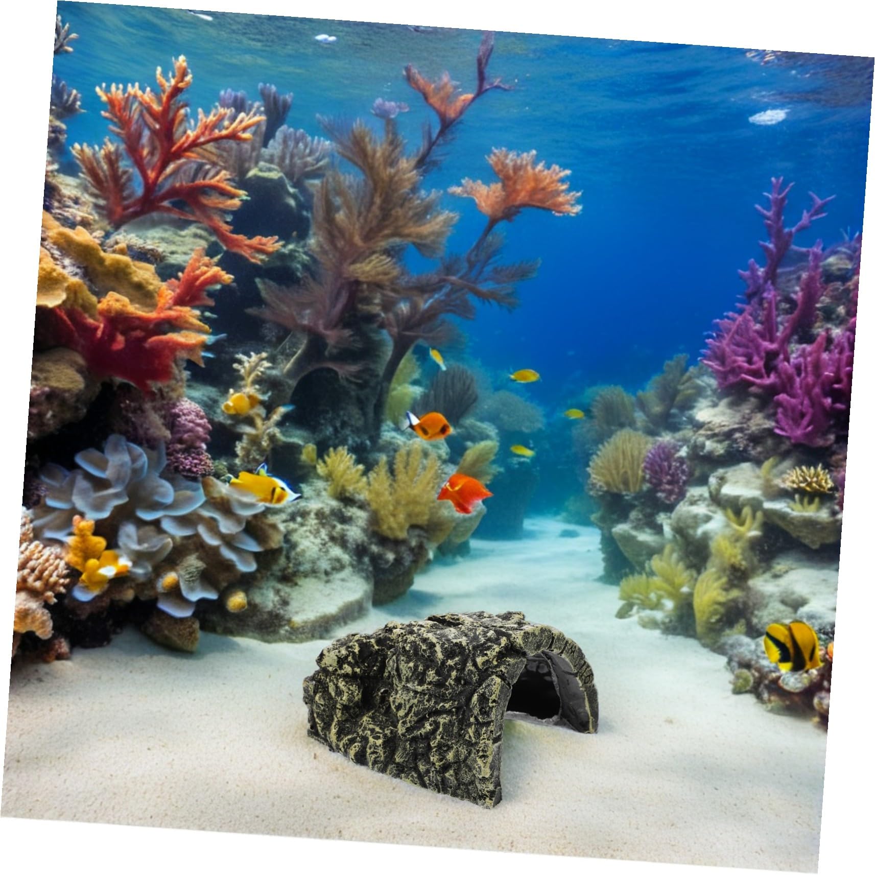 BESTonZON 2stücke Sonnenplattform Für Schildkröten Reptilien-Terrarium-zubehör Dekoration Für Garnelen Und Amphibien-terrarien Kletterrampe Aus Kunstharz Gemütlicher Rückzugsort Für Kleine e