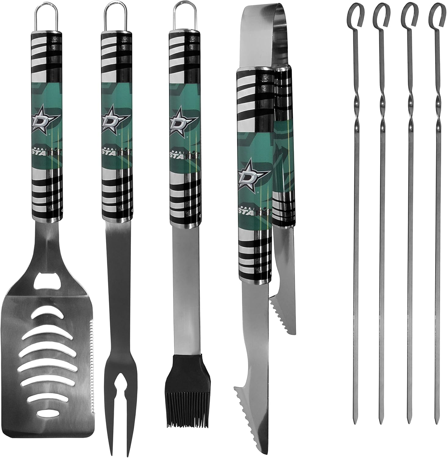 Siskiyou NHL Dallas Stars Unisex SPORTS8 pc Tailgater BBQ Set, Grey, One Size