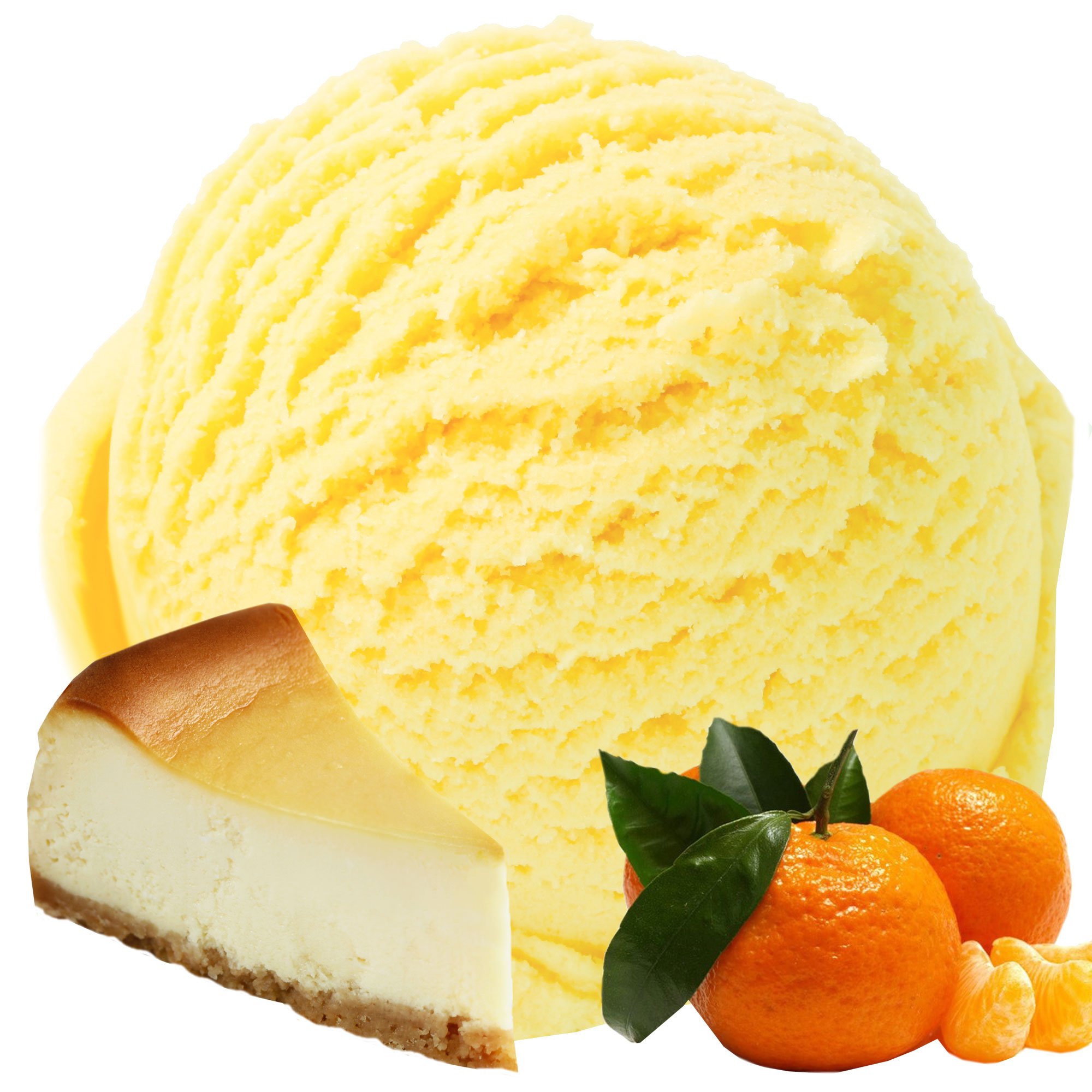 Käsekuchen-Mandarine Geschmack für Speiseeis Gino Gelati Eispulver Softeispulver für Ihre Eismaschine (10kg)