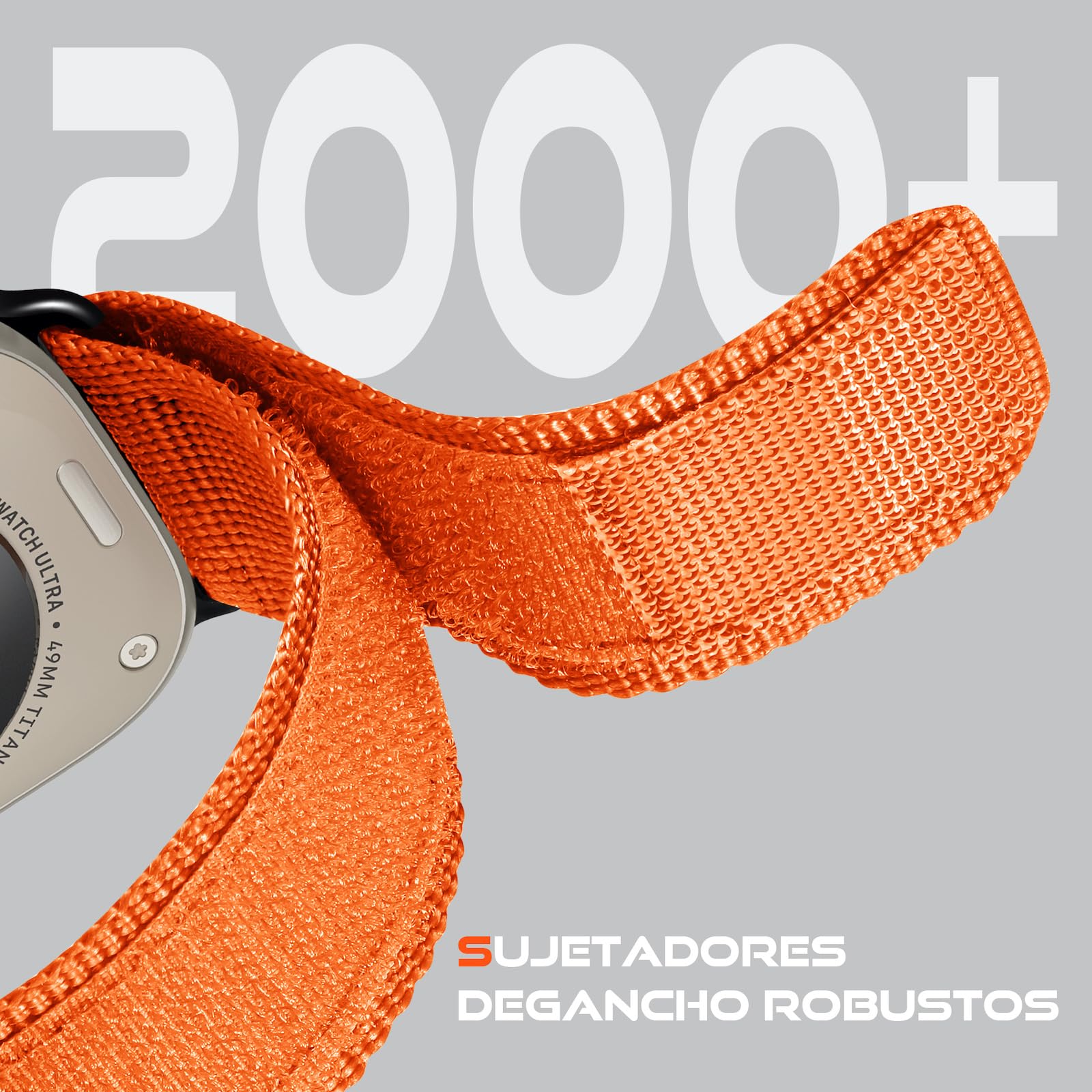 Bandletic Correa de Nailon Compatible con Apple Watch Ultra 2/Ultra 3