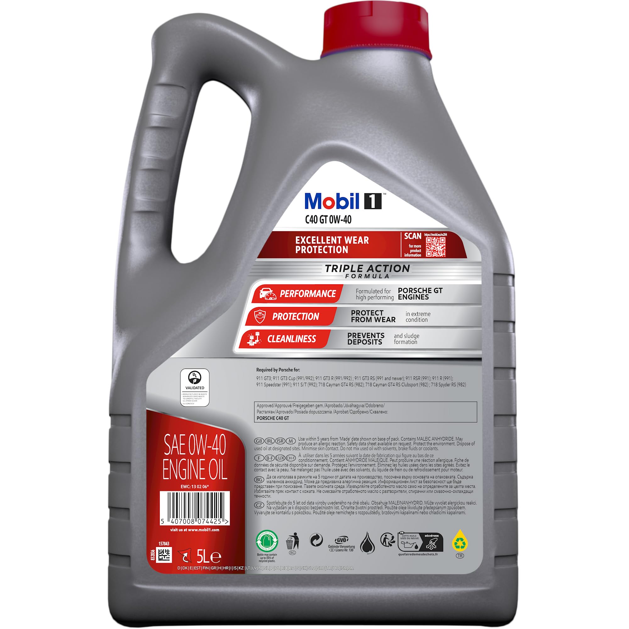 Mobil 1 C40 GT 0W-40, 5L : Amazon.de: Electronics & Photo