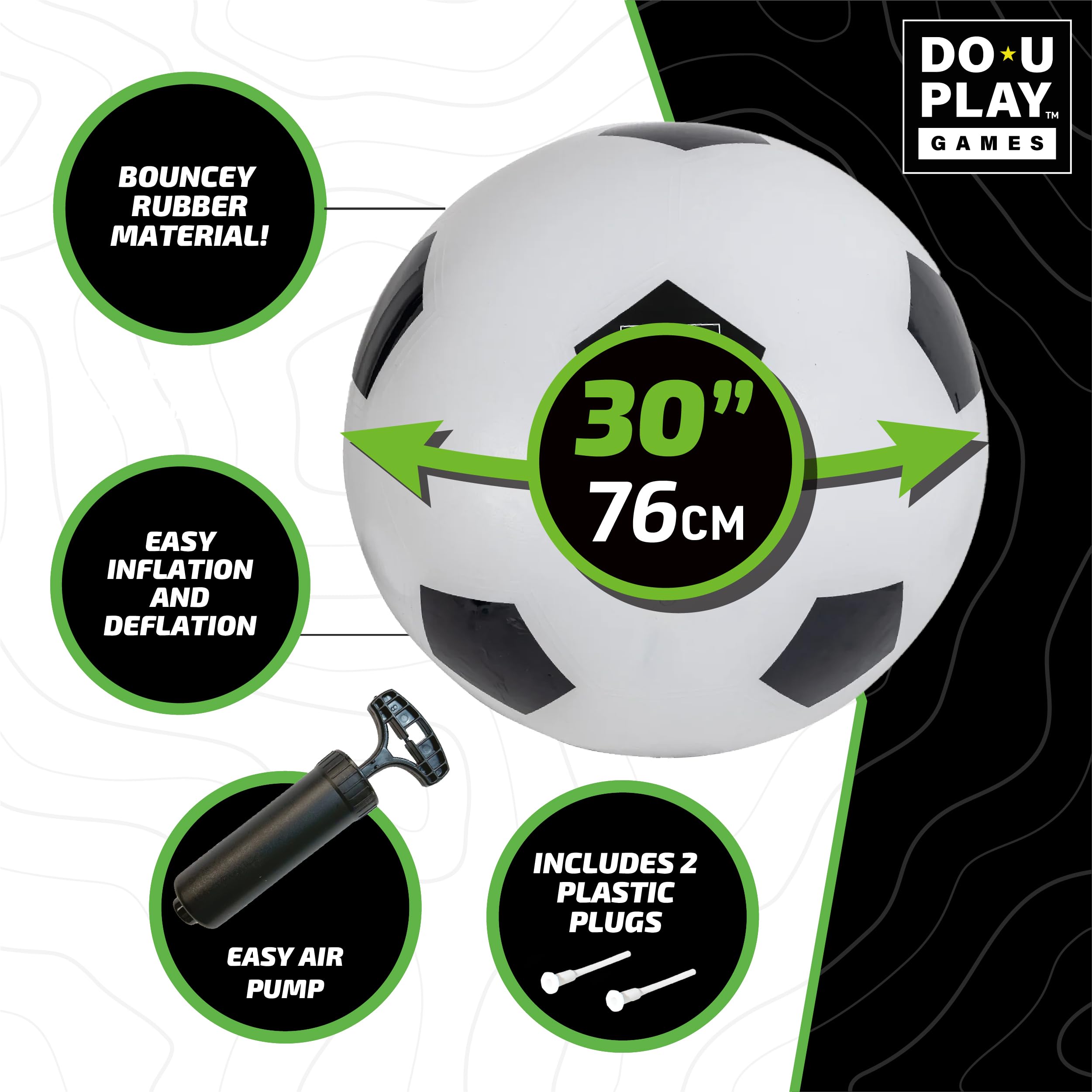 Balón de fútbol Jumbo, diámetro de 76 cm