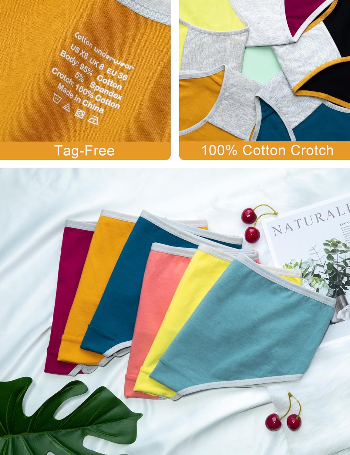 Cotton Hipster Panties for Women Mid Rise Underwear Full Coverage Soft Ladies Underwear Pack - Image 4