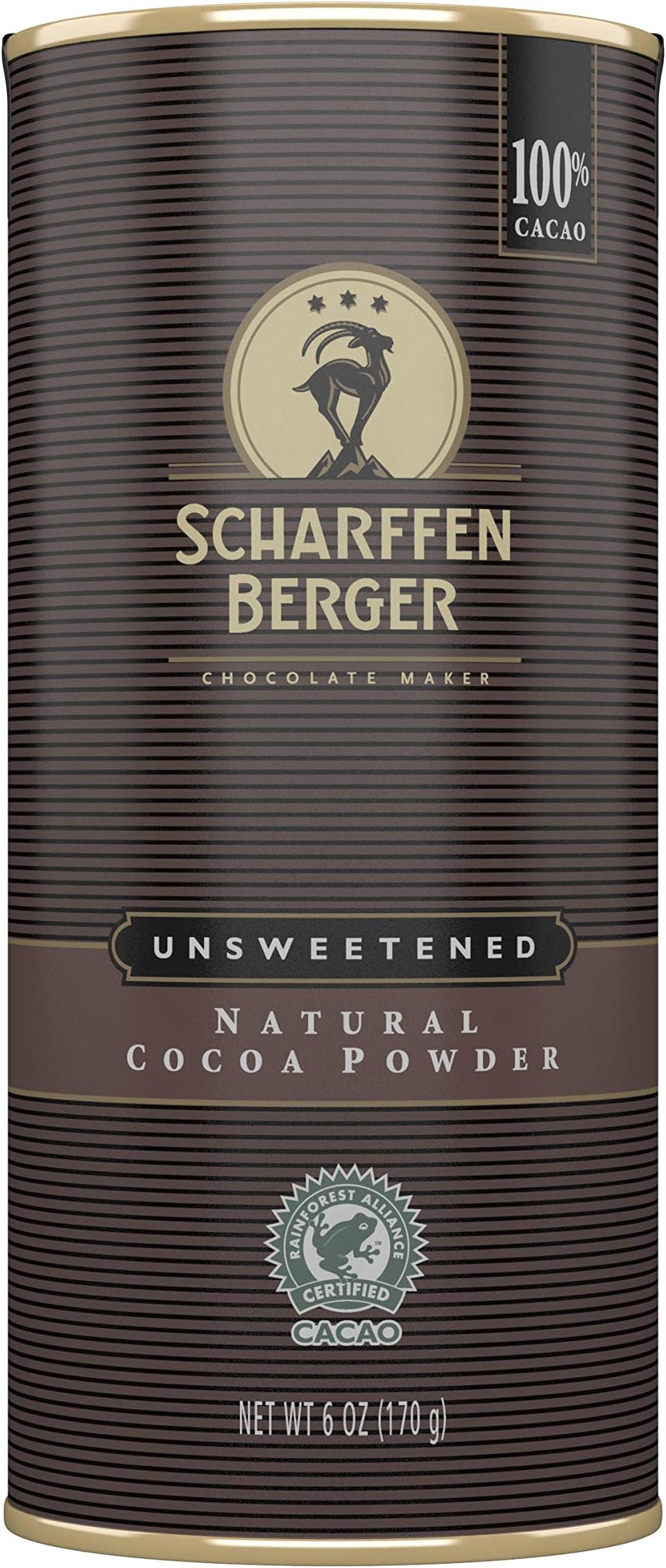 Scharffen Berger 天然無糖ココアパウダー、6オンス