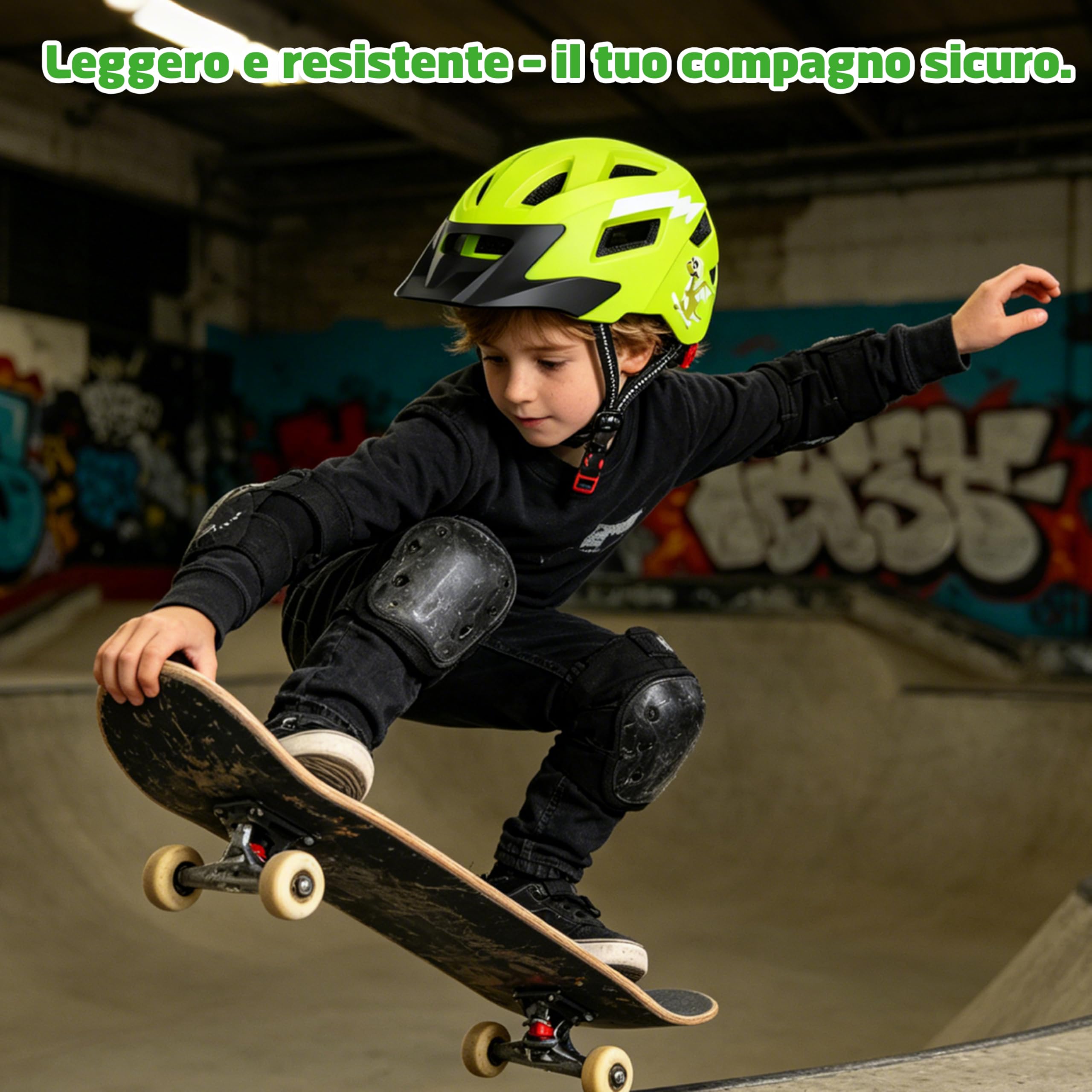 JONRRYIN Casco per Bambini Regolabile, Casco da Bici per ragazze ragazzi Bambina Bambino 3-13 Anni, Casco protettivo per resistente Agli Urti e Agli Impatti, 14 Prese d'aria