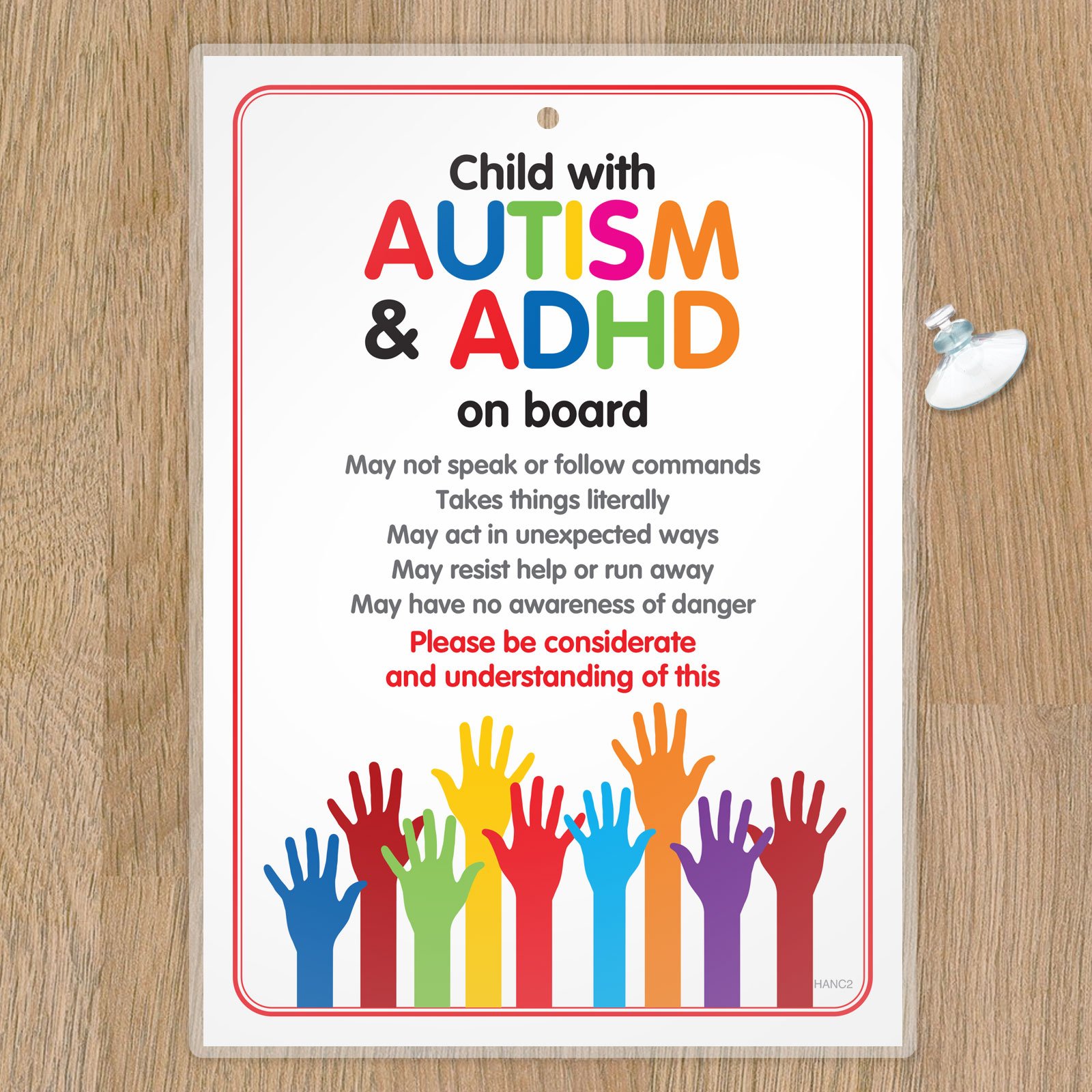 Funky Monkey House Blue|White|Red|Yellow|Beige|Peach Autism Car Sign -Disability Adhd Sen Awareness Sign For Emergency Services Hanc2