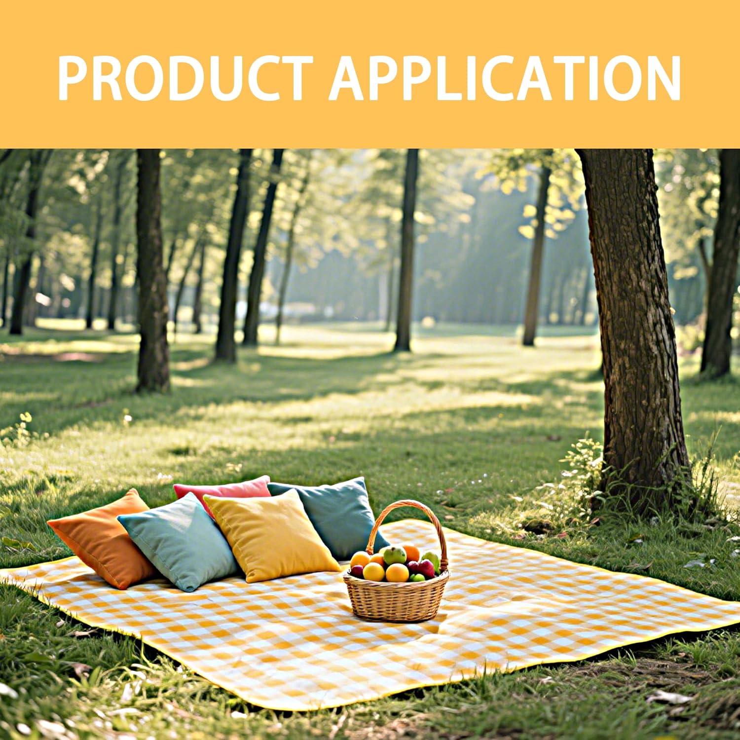Picnic Blankets,Large Beach Blanket Sandproof Foldable,Beach Mat Sand Free Waterproof Packable for Outdoor Grass Camping Ground (Yellow)
