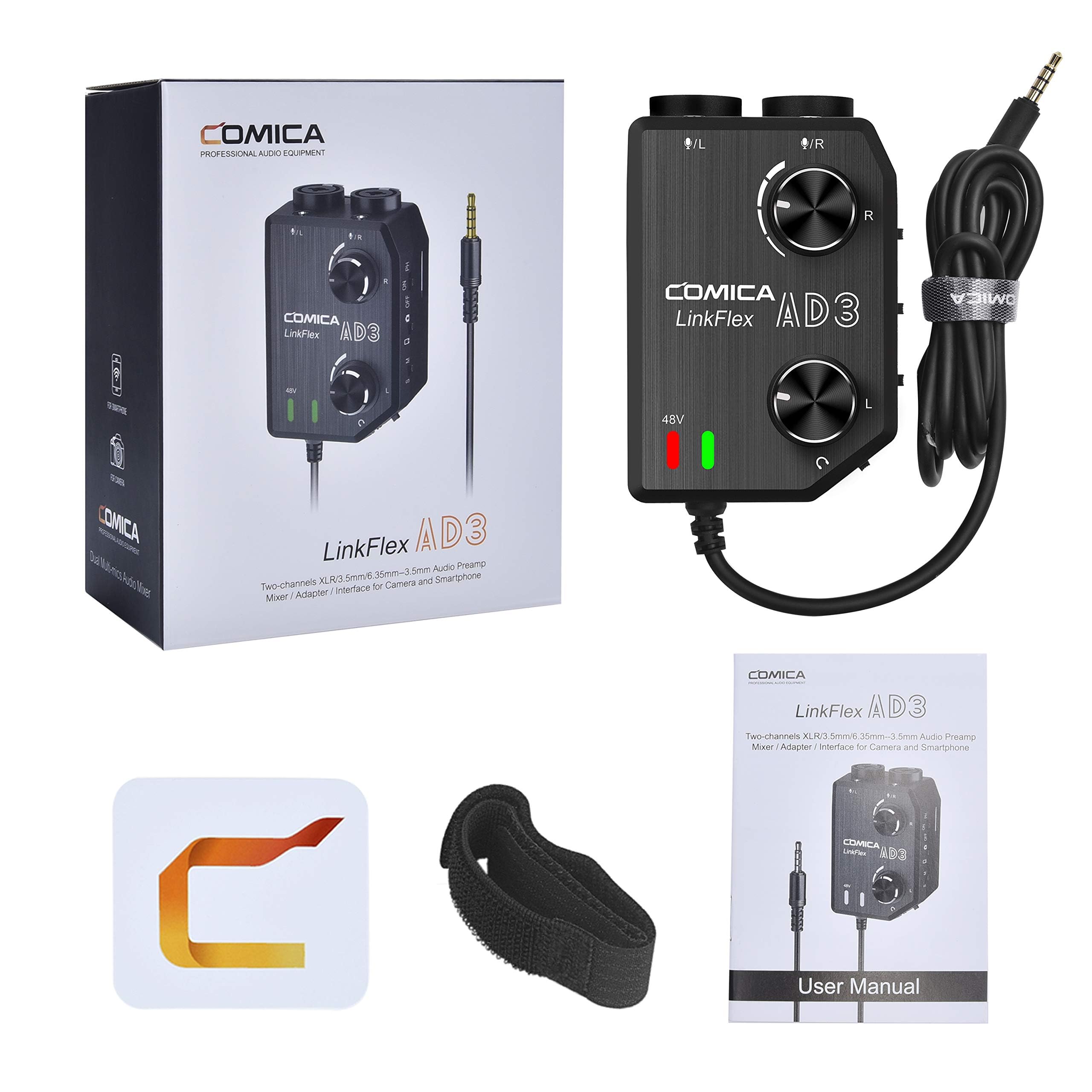 Amazon | Comica CVM-LINKFLEX.AD3マイクプリアンプ2チャンネル マイク
