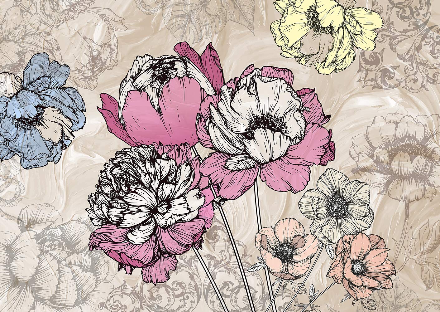 Papier peint intissé AG Design 1230 pour masquer les défauts d'un grand mur