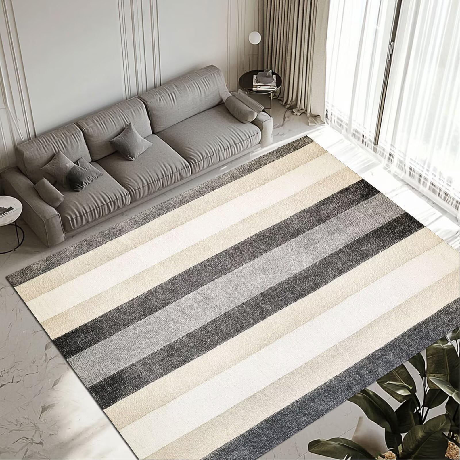 Grand tapis de salon et couloir entree 100x200cm décoration intérieure maison Strip