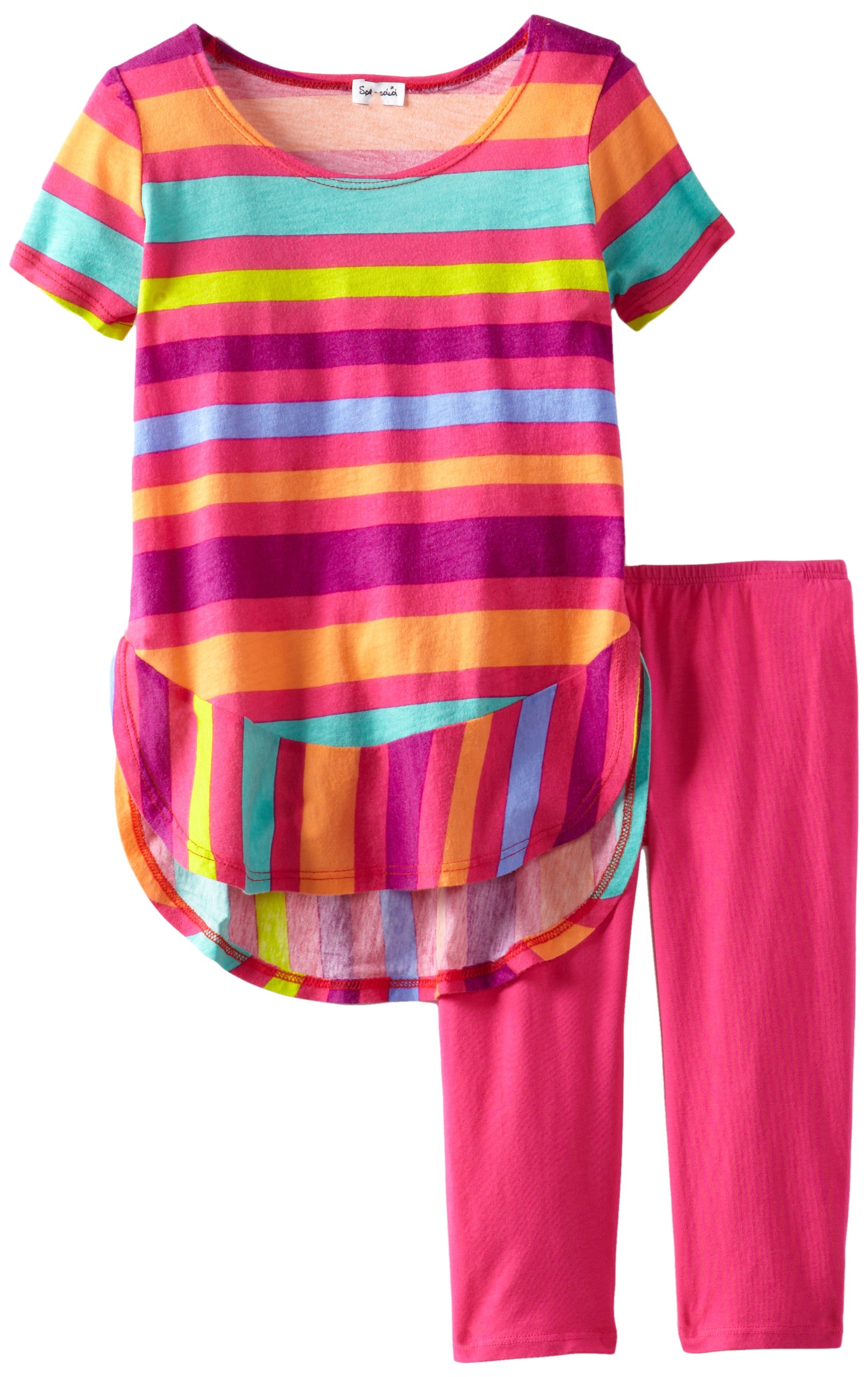 Splendid Littles Girls 2-6X Carnival Stripe Short Sleeve Set