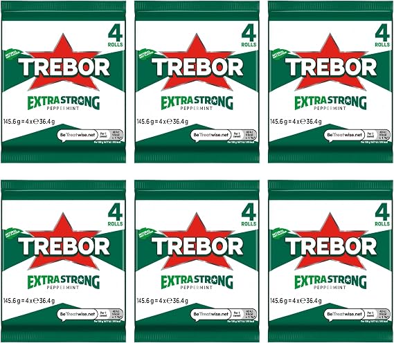 Trebor Extra Strong Peppermint Mints Pack of 6, 41g.