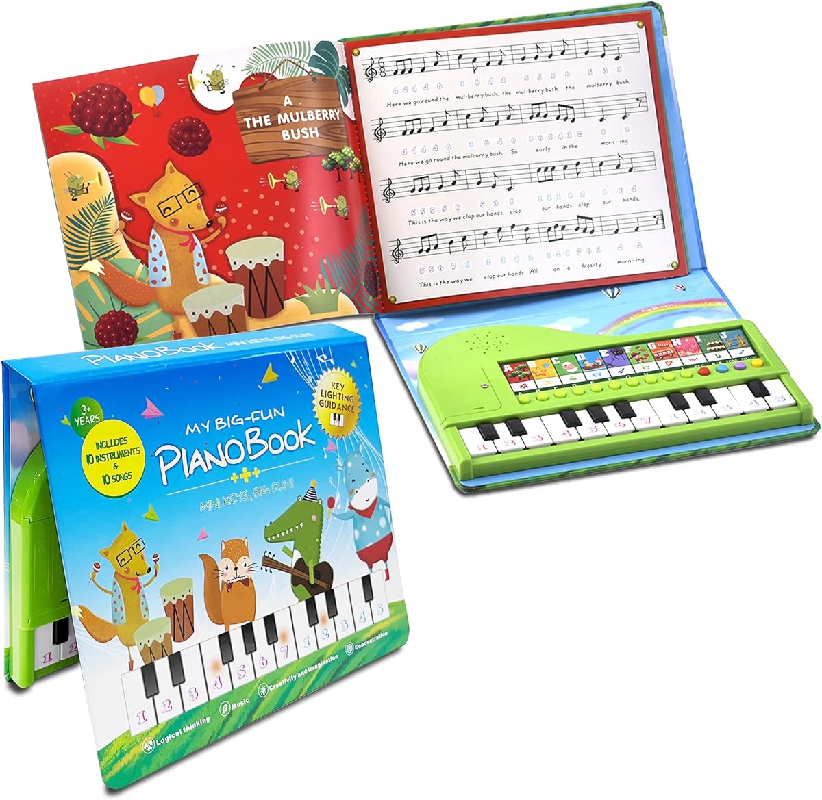Juguetes de libro de piano para niños: 20 teclas, teclado para niños, piano, juguetes educativos de música, regalos para niños y juguetes para niños pequeños de 3, 4 y 5 años