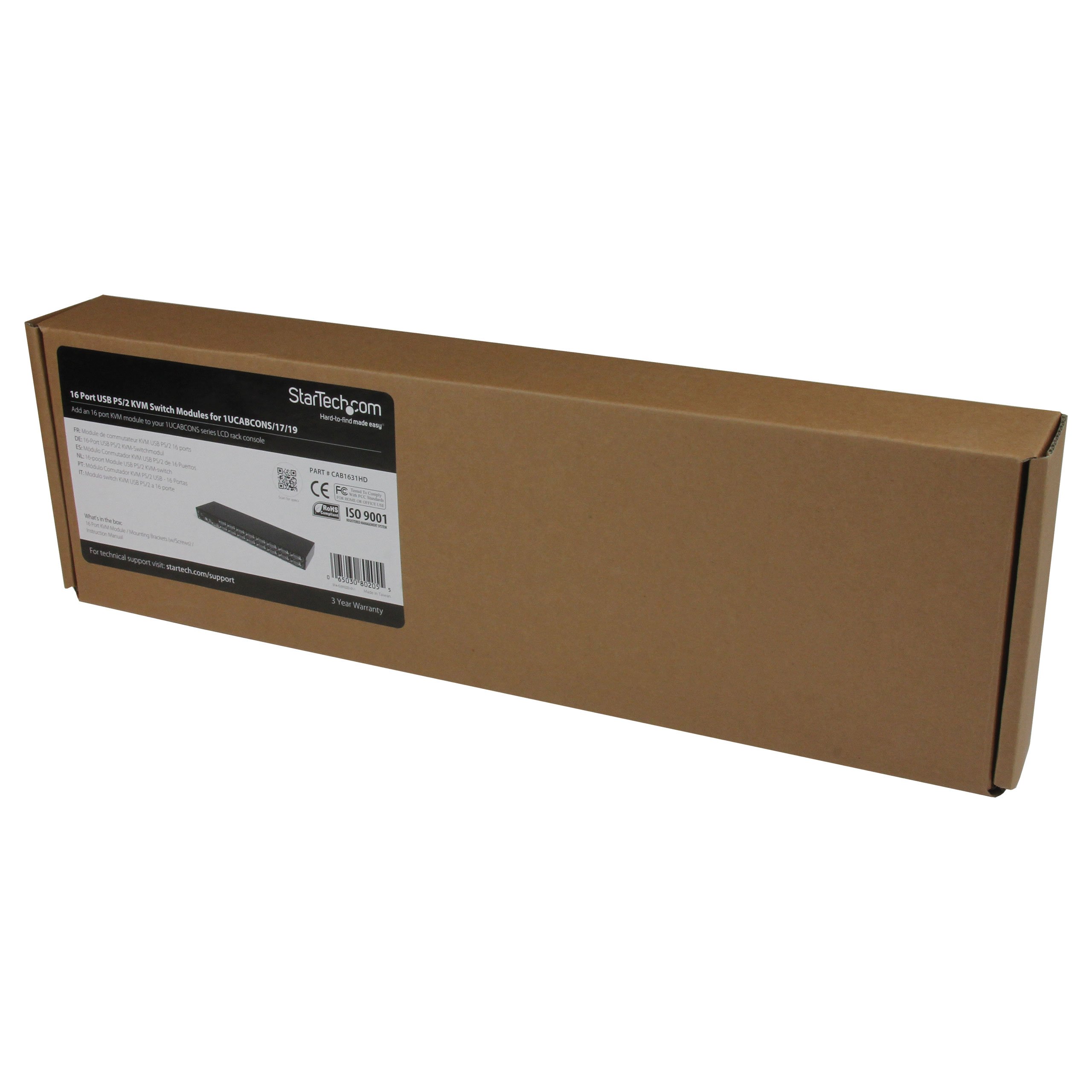 StarTech. COM Module KVM à 16 Ports pour Consoles LCD avec supplémentaires sur Rack Console de PS/2 et VGA