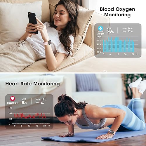 Miniatura 2 de Fitness Tracker, Fitness Watch with Blood Oxygen, Heart Rate Monitor, Steps Calories Counter, Sleep Monitor, Pedometer IP68 Waterproof, Smart Watch