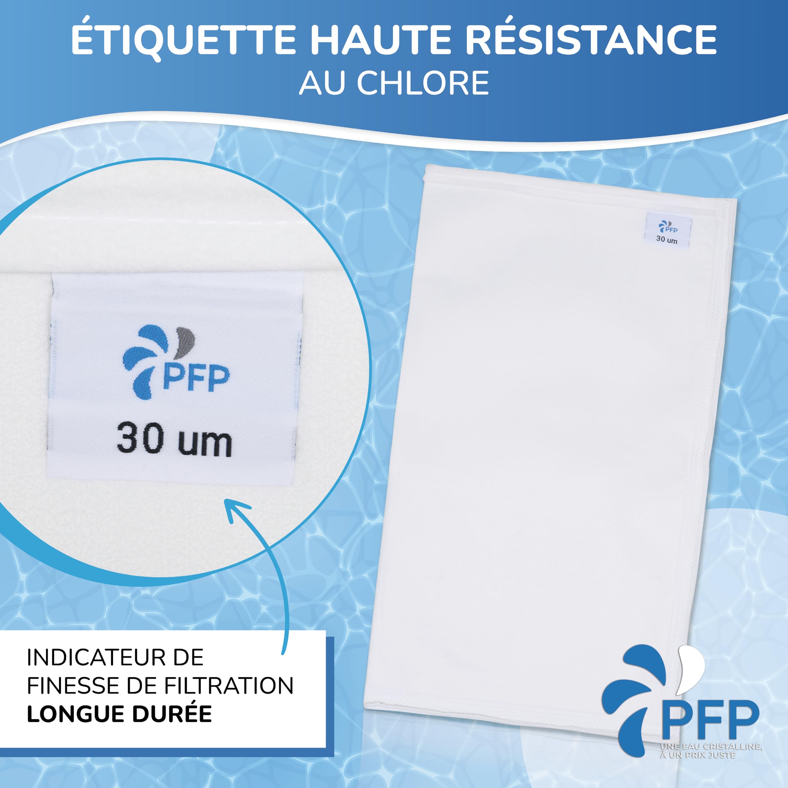 Poche Filtrante Compatible Piscine Desjoyaux 30 Microns Lot de 2 Eau Chargée