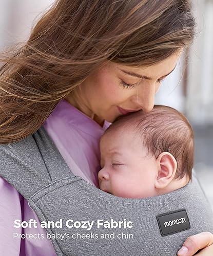 Miniatura 2 de Momcozy Portabebés portátil  Compacto y ligero, ajustable para viajes, plegable y listo, cómoda bolsa de almacenamiento para la cadera, correas