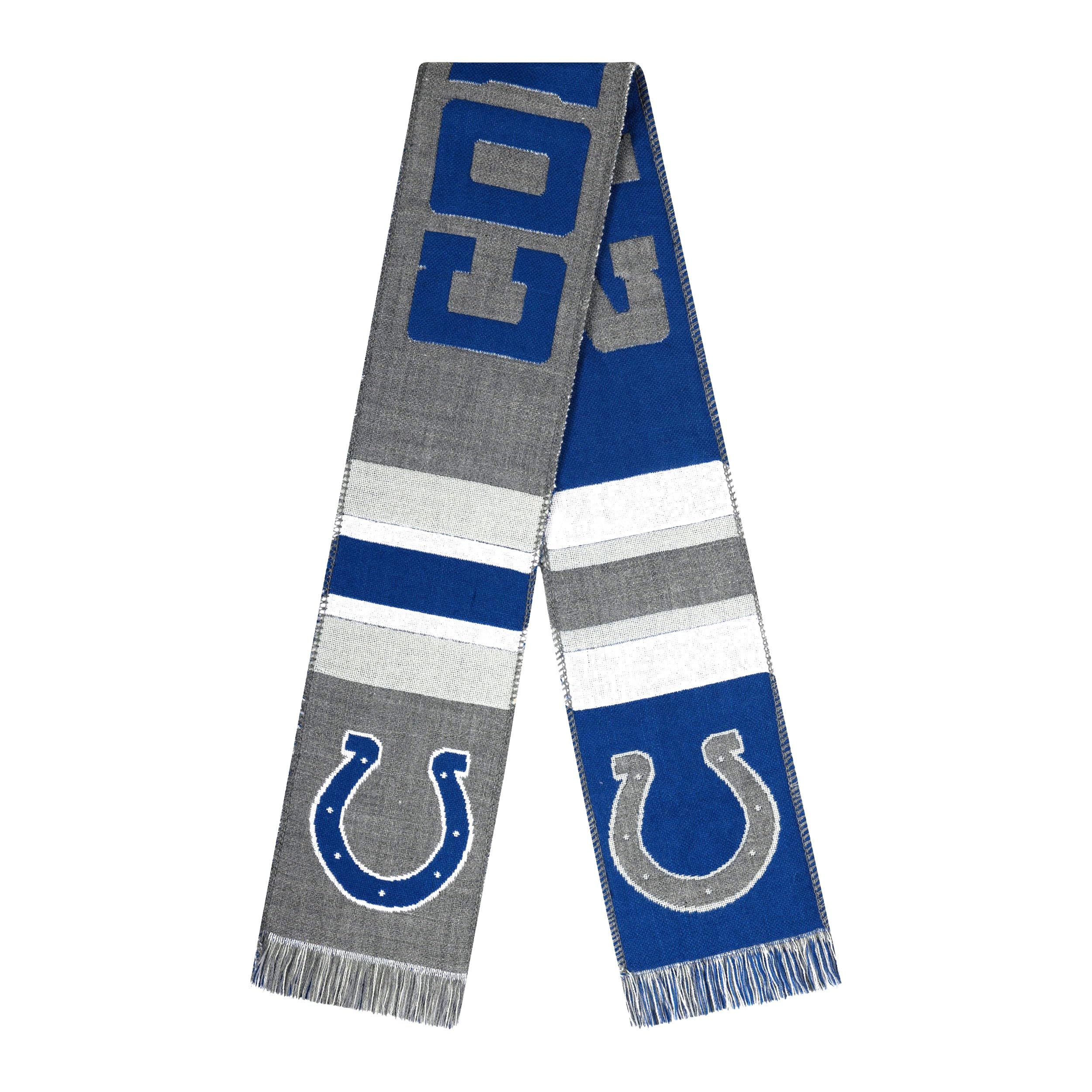 FOCO NFL Grey Woven Scarf, Indianapolis Colts, One size