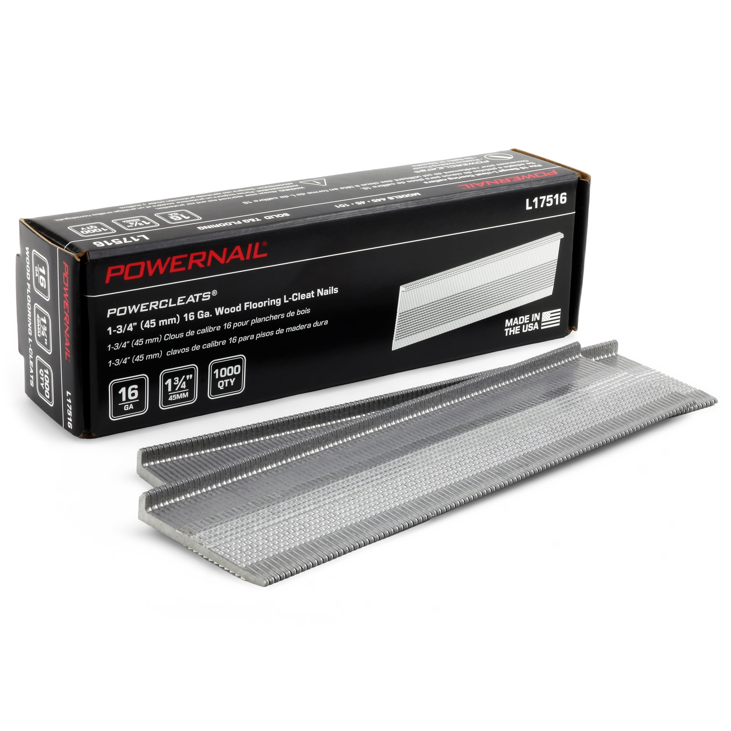 Powernail L-Cleat Nails - 1000 Count -14 Powernail L-Cleat Nails - 1000 Count -14