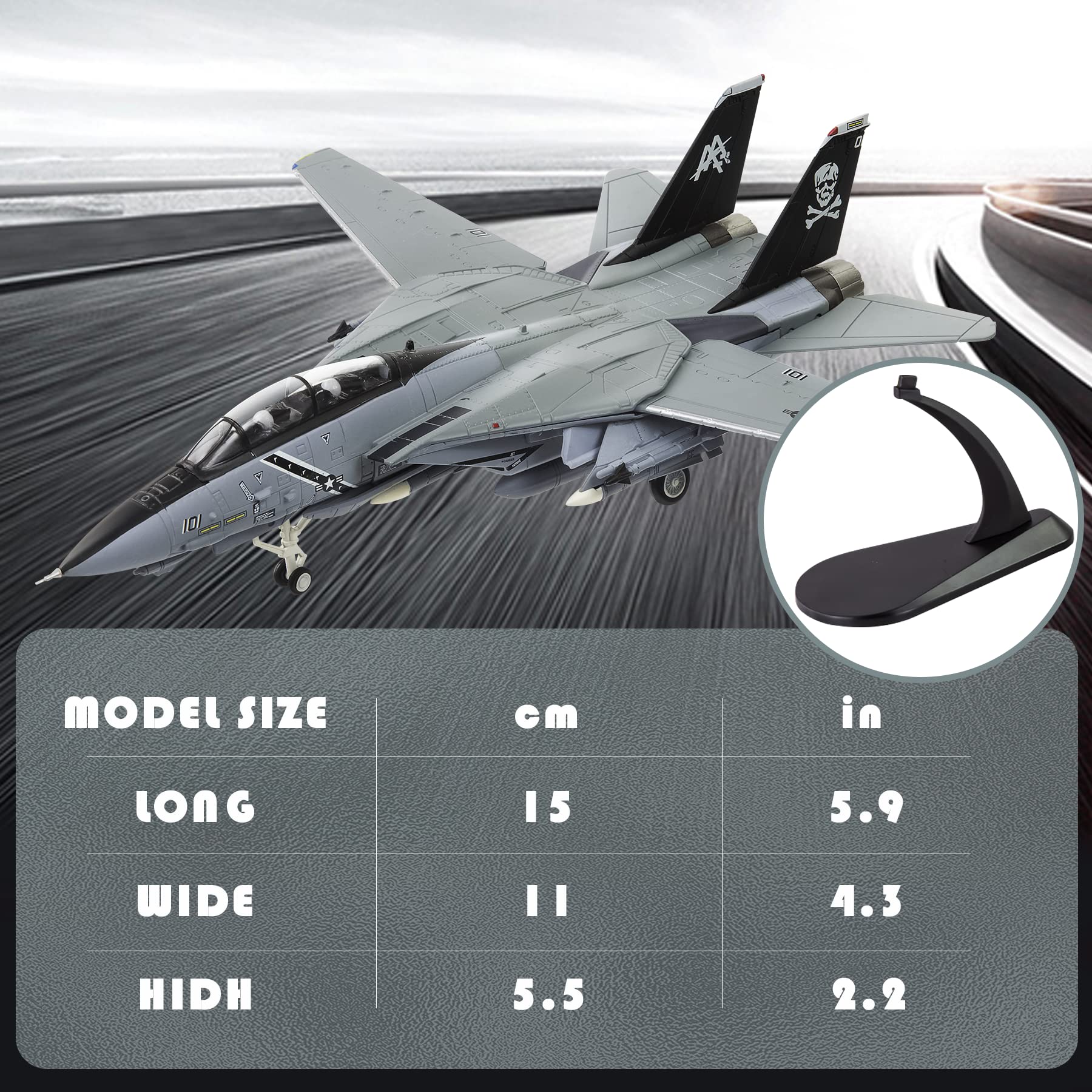 HANGOU Ilitärische Odellflugzeug 1:100 EF2000 Attack Fighter Flugzeug Odelle