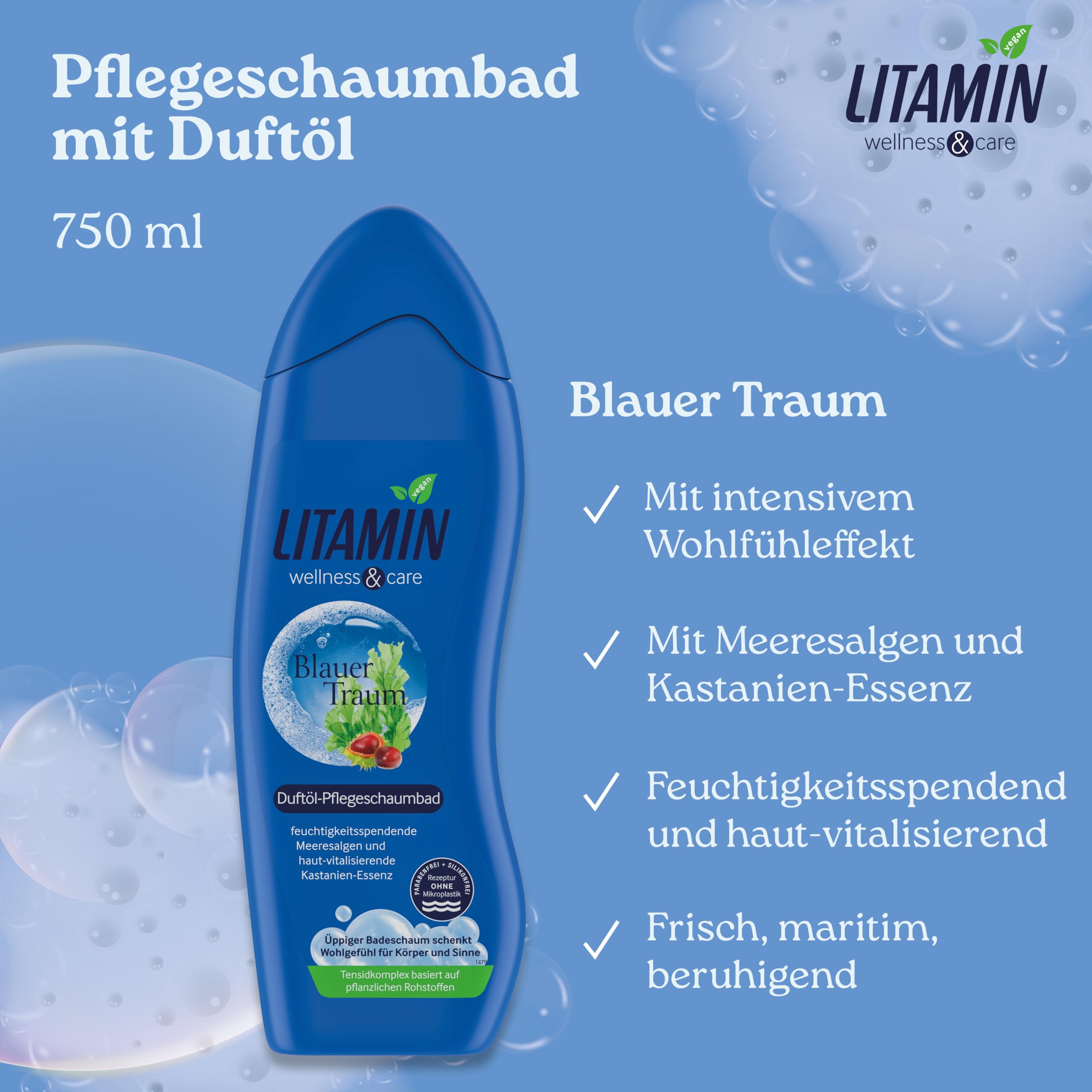 Litamin Burbuja Azul, 750 ml