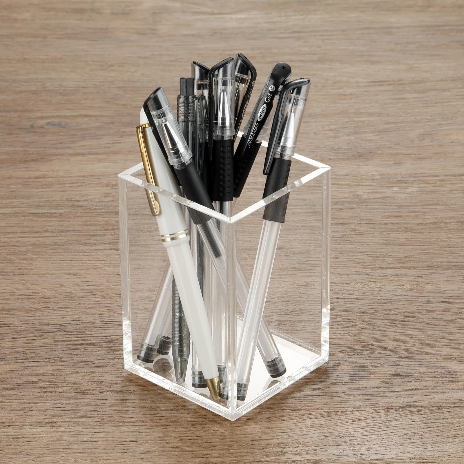 Amazon.co.jp: AKEIE ペン立て 角型 アクリル製 ペンスタンド 卓上収納