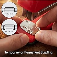 Vista 6 de Mr. Pen- Red Office Stapler with Staples, 1000 Staples 1/4", 20 Sheet Capacity, Desktop Stapler for Students, Office Supplies, Ergonomic Design for