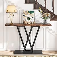 Vista 5 de Tribesigns Mesa de consola, mesa de pasillo industrial para entrada, mesas de entrada de 43 pulgadas, mesa de sofá estrecha para sala de estar