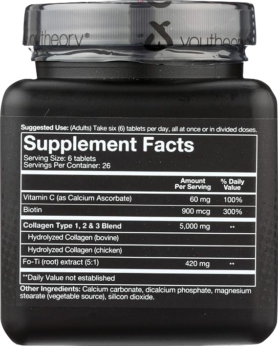 Youtheory Collagen, for Men, 160 Tablets