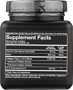Youtheory Collagen, for Men, 160 Tablets