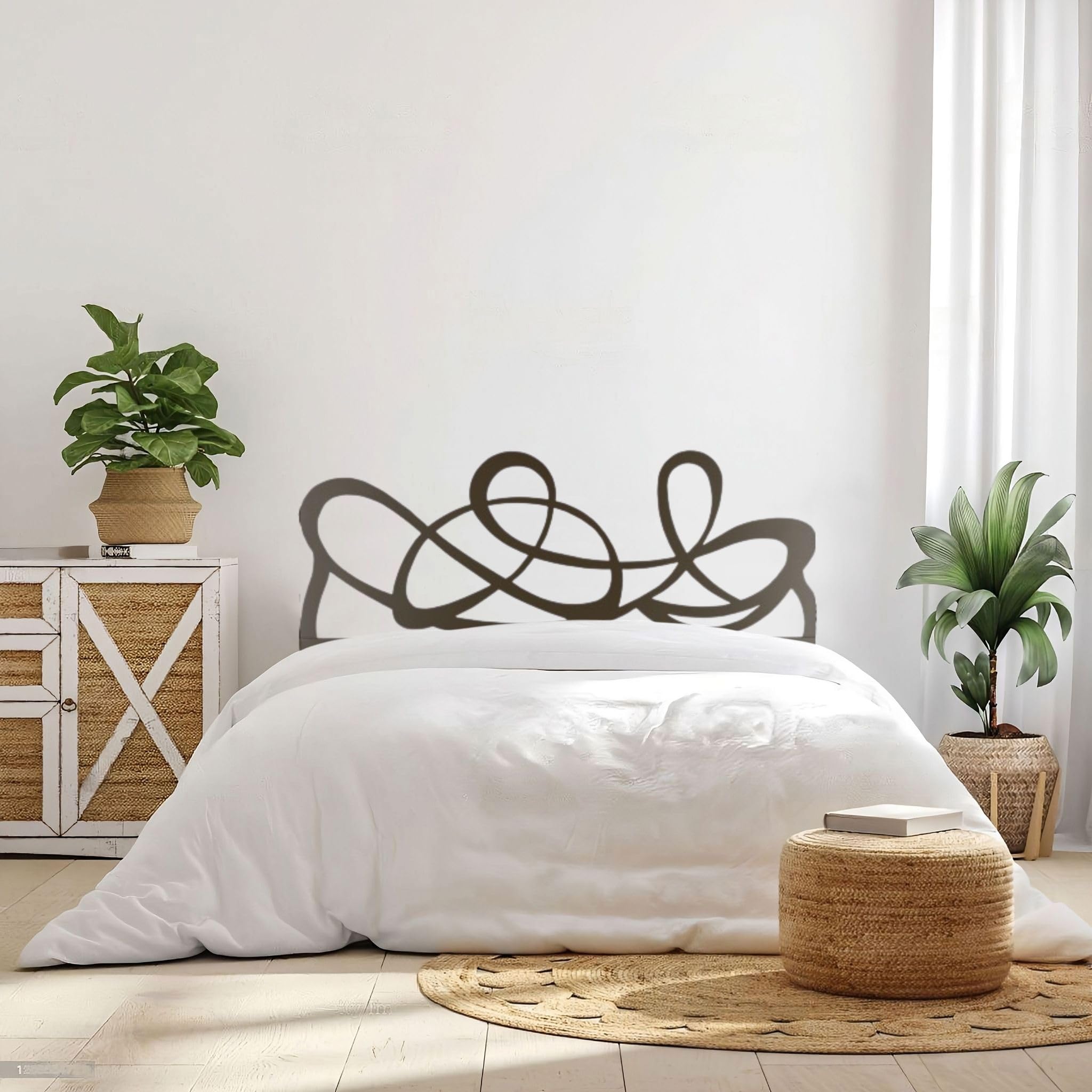 Genérico El Herrero Cabecero de Forja Corte Láser Maño | Cabezal para Cama de Matrimonio e Individual | Producto Artesanal de España