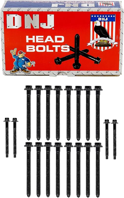 Kit de Parafusos do Cabeçote DNJ HBK428 para Ford, Land Rover, Mazda e Mercury 4.0L V6 SOHC – Conjunto